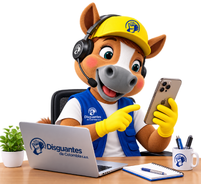 Mascota de atención de Disguantes de Colombia
